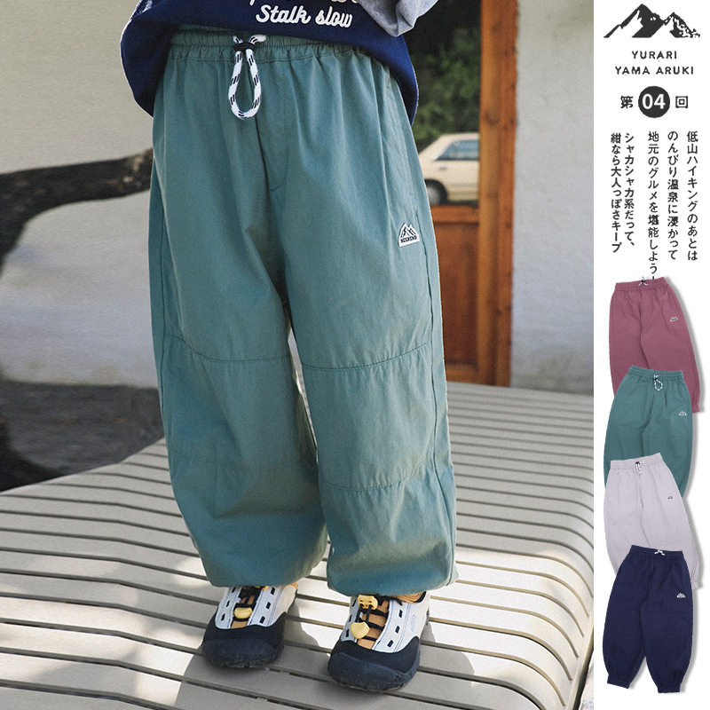 女童裤子2026春季新款儿童纯色束脚长裤中大童轻薄透气耐磨休闲裤