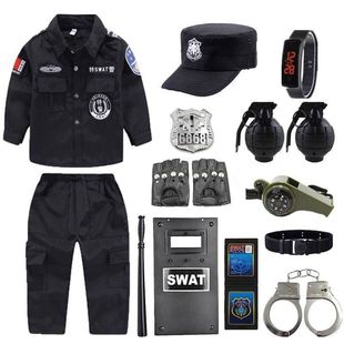 儿童警长服装警官服装警男童公安小军装训练服装特警衣服小警察服