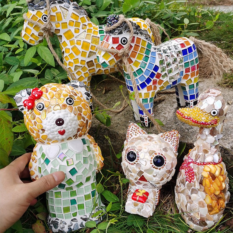 幼儿园手工diy马赛克木质花瓶材料底胚幼儿儿童美术制作礼品素胚
