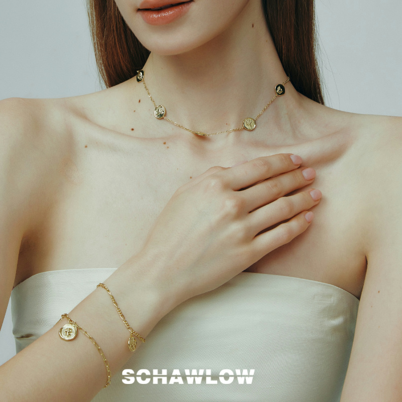 SCHAW奢小众锁骨链毛衣项链