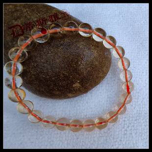 双11特价清货~洪福奇宝~蒂斯雅天然6A淡晶体橙黄水晶圆珠多种搭配