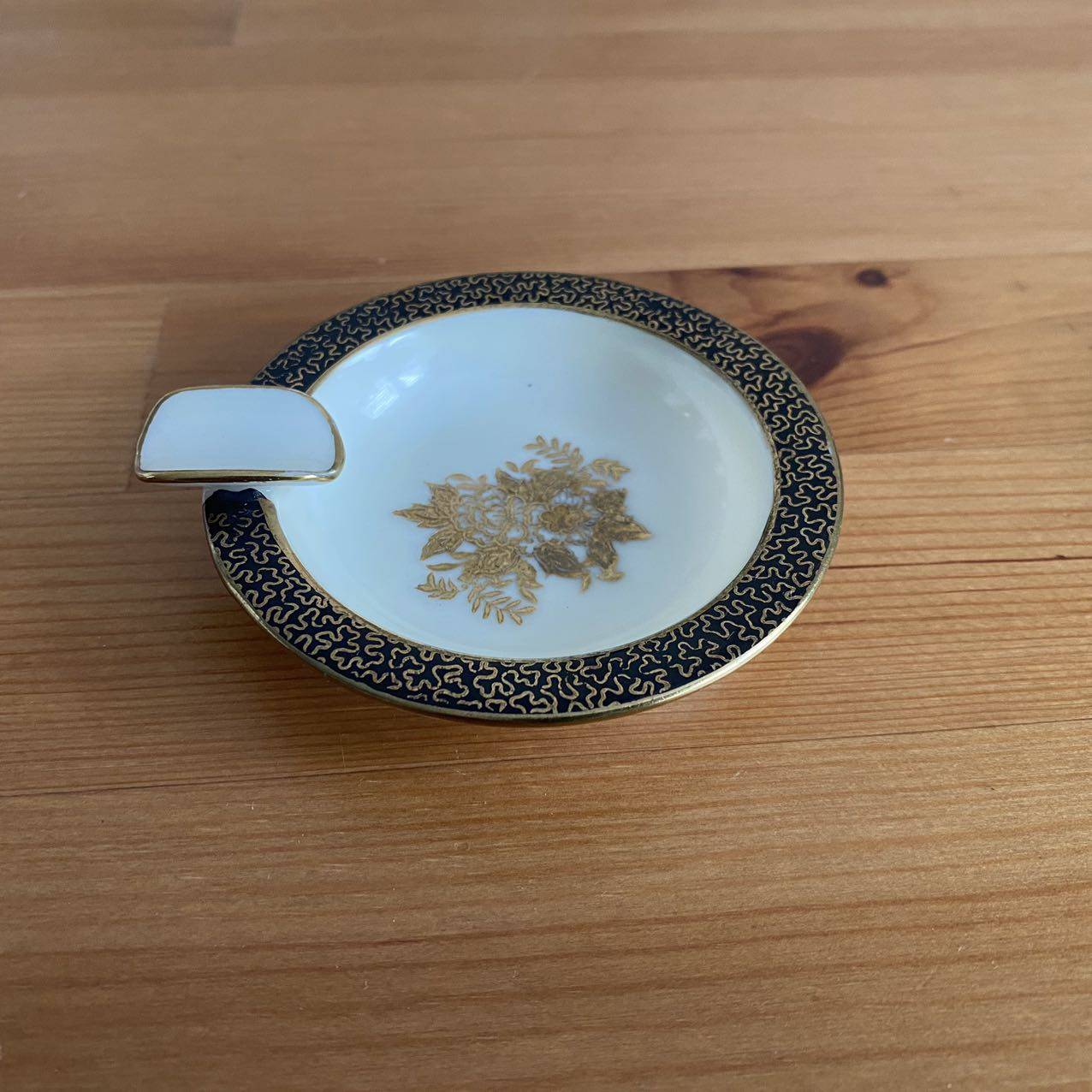 则武 Noritake 日本百年收藏手绘小烟缸 古董装饰碟 灰皿 瓷摆件