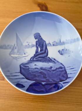 Royal Copenhagen 皇家哥本哈根 丹麦 70年代美人鱼风景盘 收藏碟