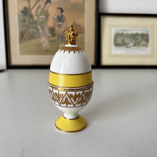 The Royal Collection 英国皇家收藏 鎏金皇冠蛋杯 孤品摆件瓷罐