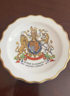 Royal Stafford 英国皇家 1977年女王银禧限量收藏碟 描金纪念盘