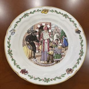 Royal Worcester 皇家伍斯特 1982年欧洲圣诞传统人物收藏碟 挂盘