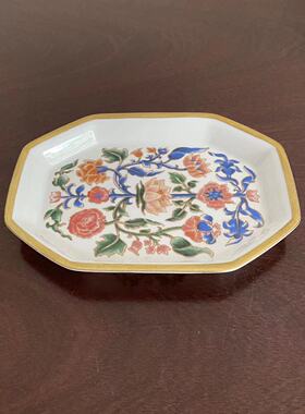 Halcyon Days 绘时光 1998年英国皇室御用瓷器 描金装饰碟 首饰盘