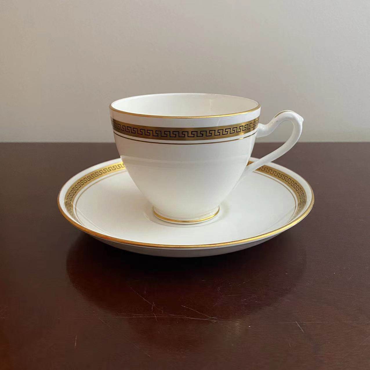 ABJ Grafton & Sons 格拉夫顿30年代鎏金奢华咖啡杯 古董瓷器茶杯