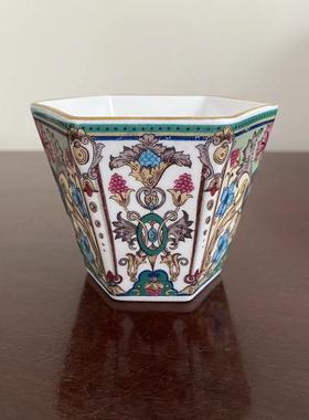 Spode 斯波德 英国骨瓷描金迷你花盆摆件 稀有 Vintage 收藏瓷器