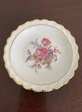 Winterling 温特林 德国 巴伐利亚描金花边小碟 Bavaria 花卉赏盘