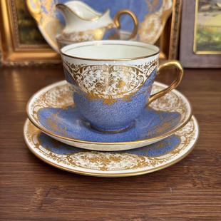 Royal Doulton 皇家道尔顿 重鎏金缠枝纹饰柄百年古董咖啡杯茶杯