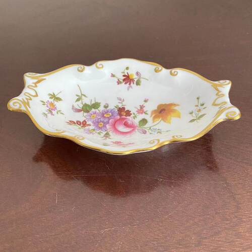 Royal Crown Derby 皇家皇冠德比 1979年 花束描金首饰盘 项链碟
