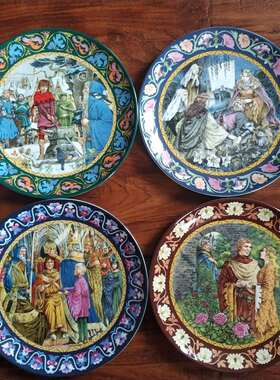 Wedgwood 英国韦奇伍德 80年代限量碟收藏盘 亚瑟王传说摆盘 赏盘