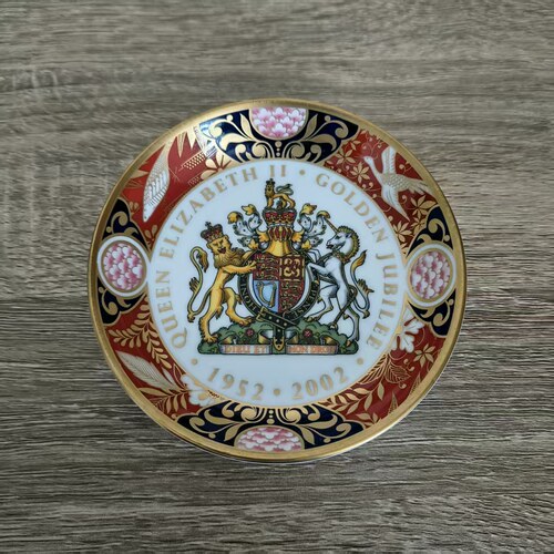 Royal Worcester 皇家伍斯特 英国女王2002金禧纪念盘 50周年收藏