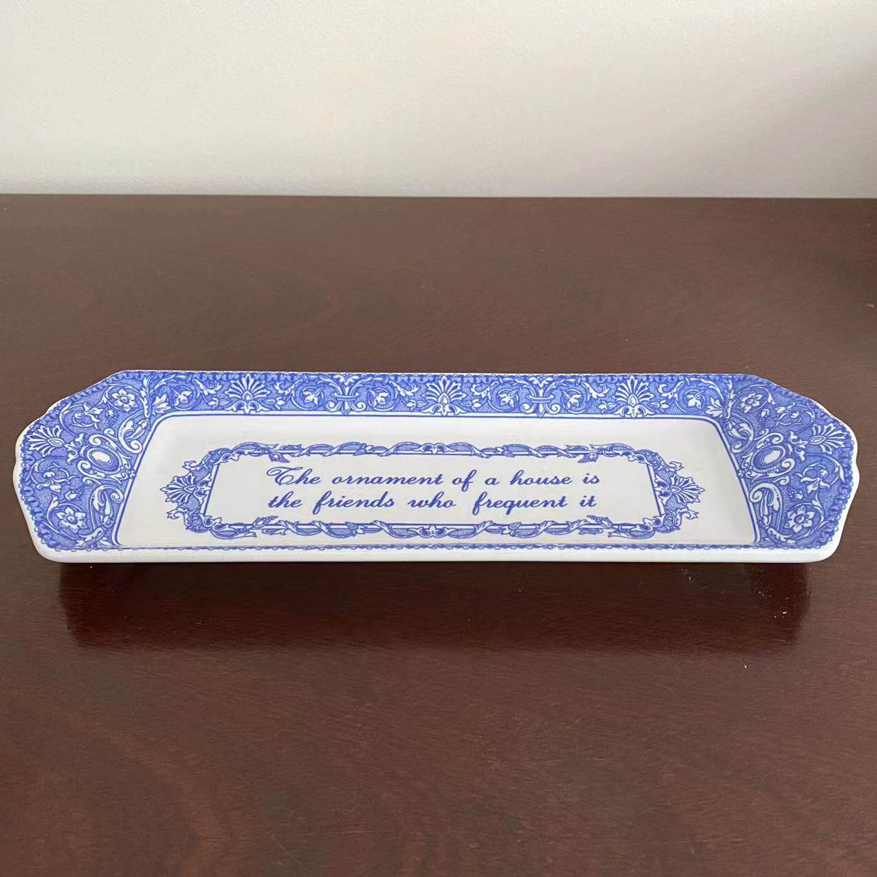 Spode 斯波德 Mementos 纪念笔盘 英国中古项链碟 原盒装饰首饰盘