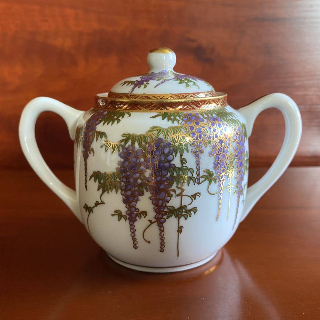 日本内田制 手绘内田造 双耳罐 古董手工咖啡罐摆件 描金收藏茶罐,家居饰品,储物罐,淘宝优惠券,粉丝福利购,淘宝优惠卷