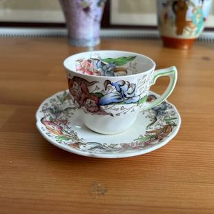 Royal Doulton 皇家道尔顿 Tintern 中古收藏半手绘午茶杯 咖啡杯