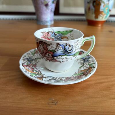 Royal Doulton 皇家道尔顿 Tintern 中古收藏半手绘午茶杯 咖啡杯