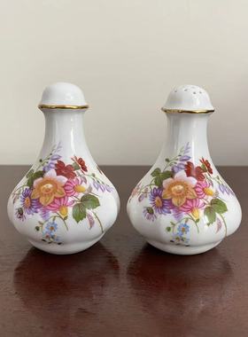 Royal Crown Derby 皇家皇冠德比 1978年骨瓷胡椒罐盐罐 调料瓷瓶
