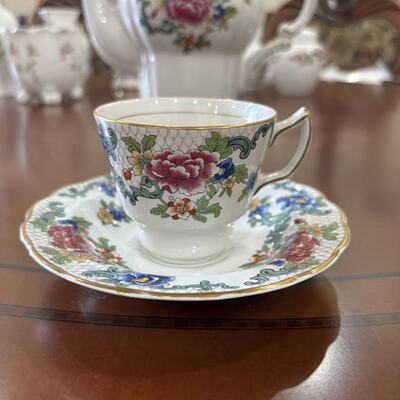 Booths 英国中古瓷器 Floradora 描金花卉咖啡杯 咖啡壶 下午茶杯