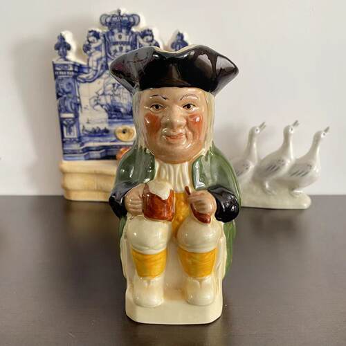 Tony Wood 斯塔福德 Toby Jug 装饰啤酒杯 中古瓷杯摆件 老瓷器