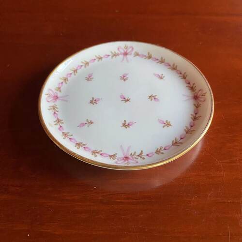 AK Kaiser 凯撒 德国中古花卉小圆碟 Vintage收藏摆件碟 装饰瓷盘
