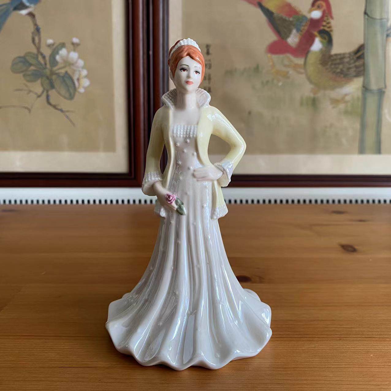 COALPORT 科尔波特 2007年 心心相印手工限量瓷偶摆件 英国瓷贵妇