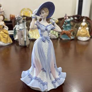 Coalport 科尔伯特 摄政公园 优雅时代稀有哑光磨砂瓷偶 瓷娃娃