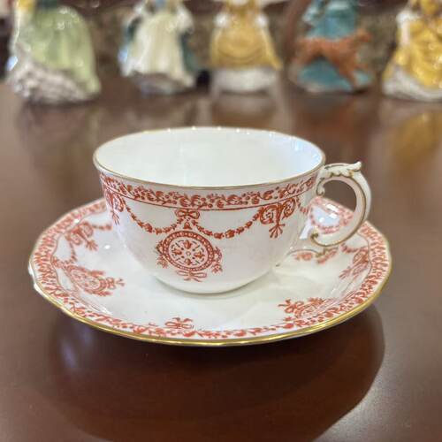Royal Crown Derby 皇家皇冠德比 1891年古董茶杯 咖啡杯 杯瑕疵