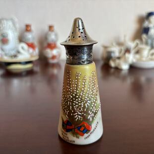 Carlton China 英国卡尔顿瓷厂 百年古董调料瓶 手绘装饰瓷器摆件