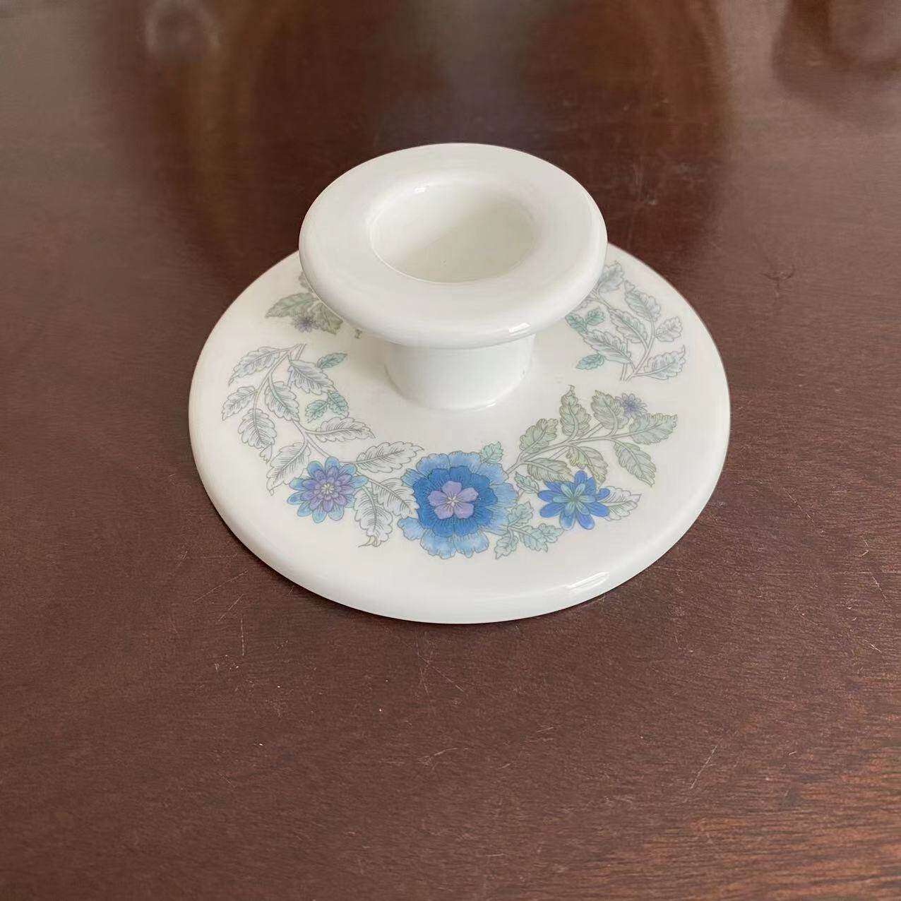 Wedgwood 韦奇伍德 英国CLEMENTINE 烛台 中古收藏台面装饰蜡烛座
