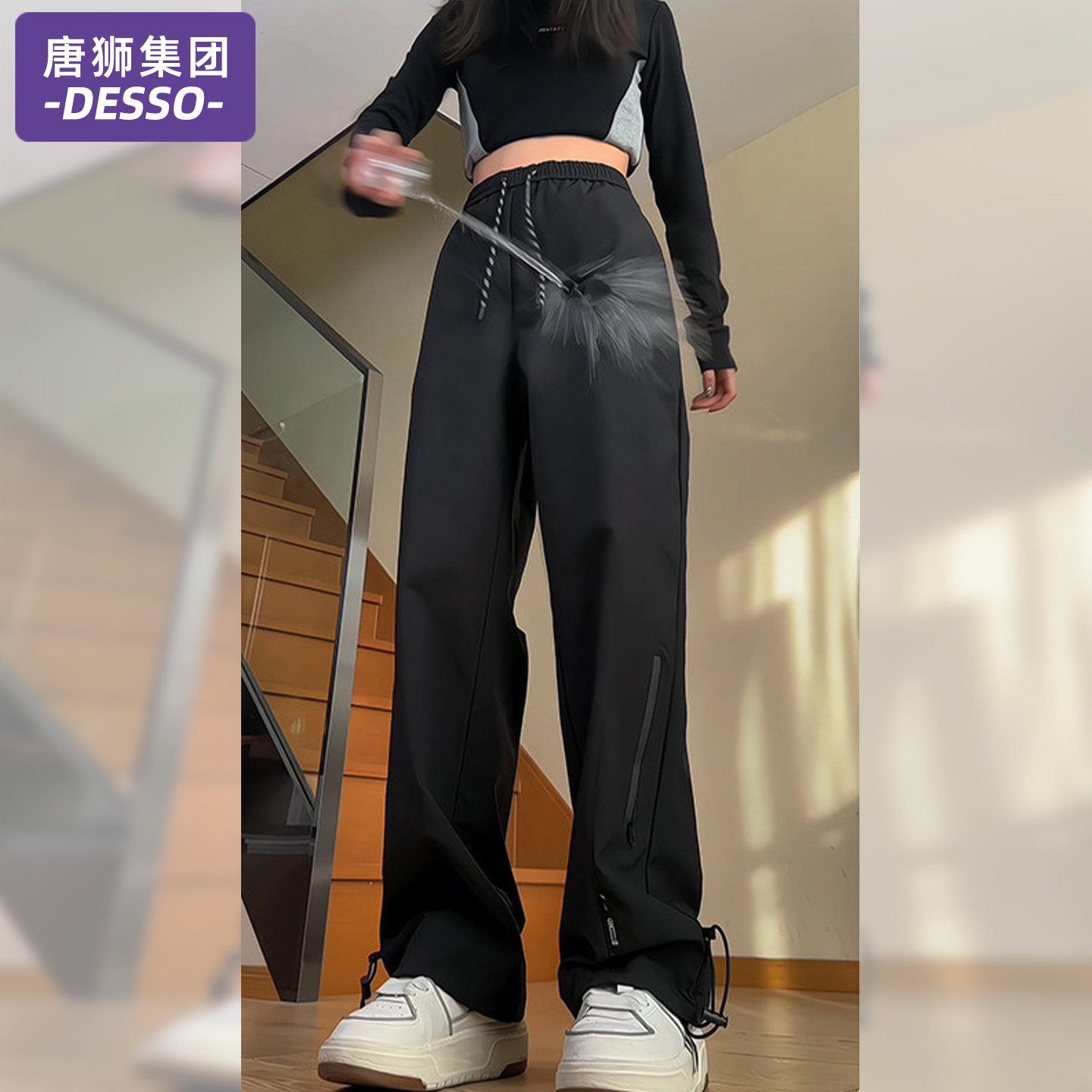 唐狮集团防水防风冲锋裤女秋冬季加绒加厚2025新款运动休闲工装裤