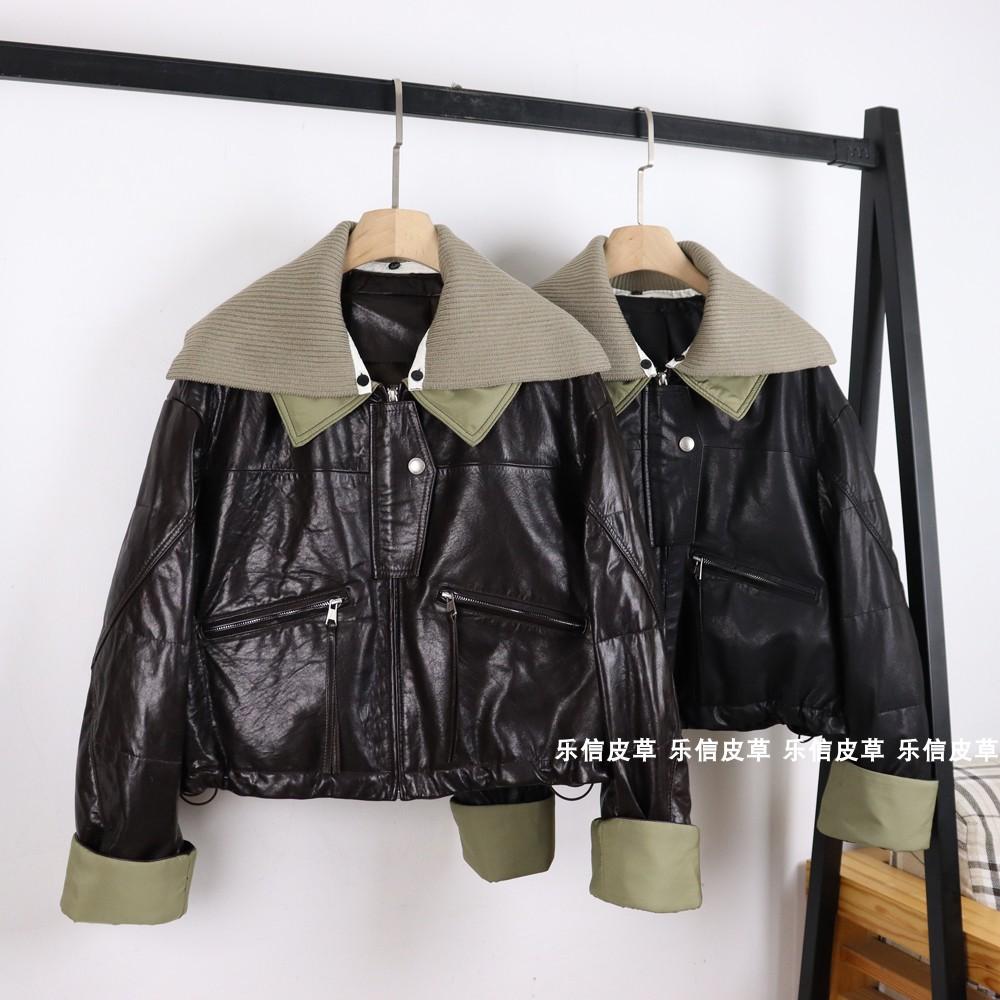 2024年新款欧货针织翻领羽绒服