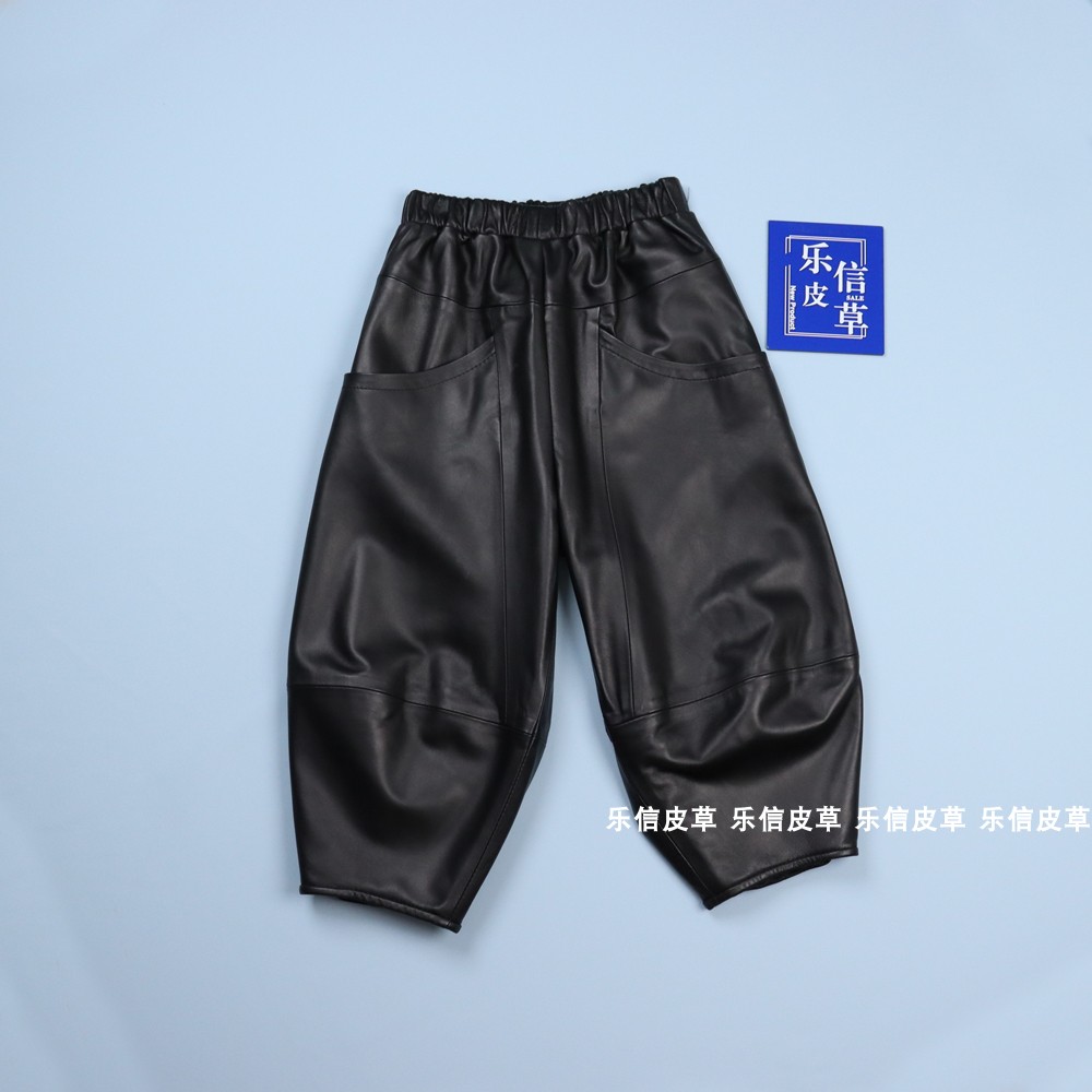 其他个性松紧腰绵羊皮七分裤