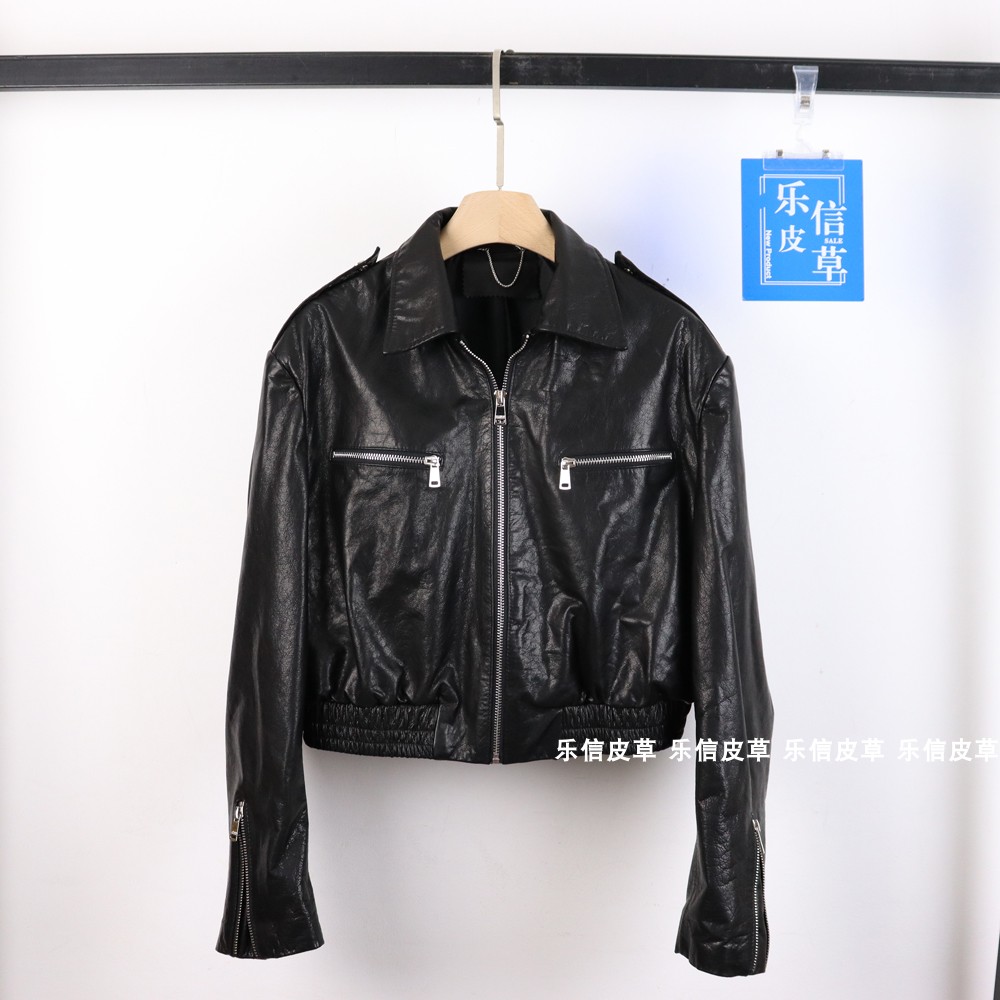 2024秋新款机车风小个子皮衣