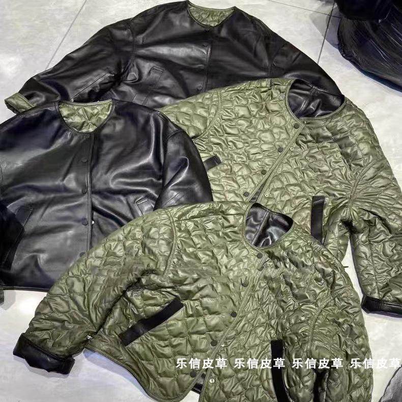 其他宽松宽松常规真皮绵羊皮皮衣