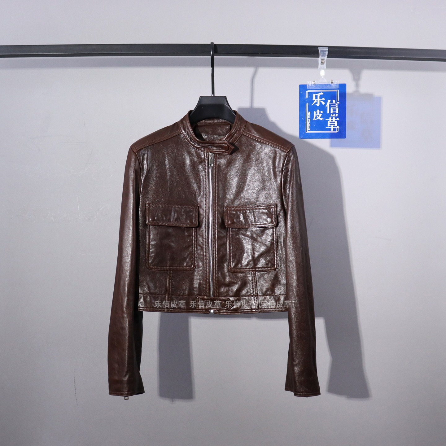 时尚新款真皮皮衣短款机车夹克