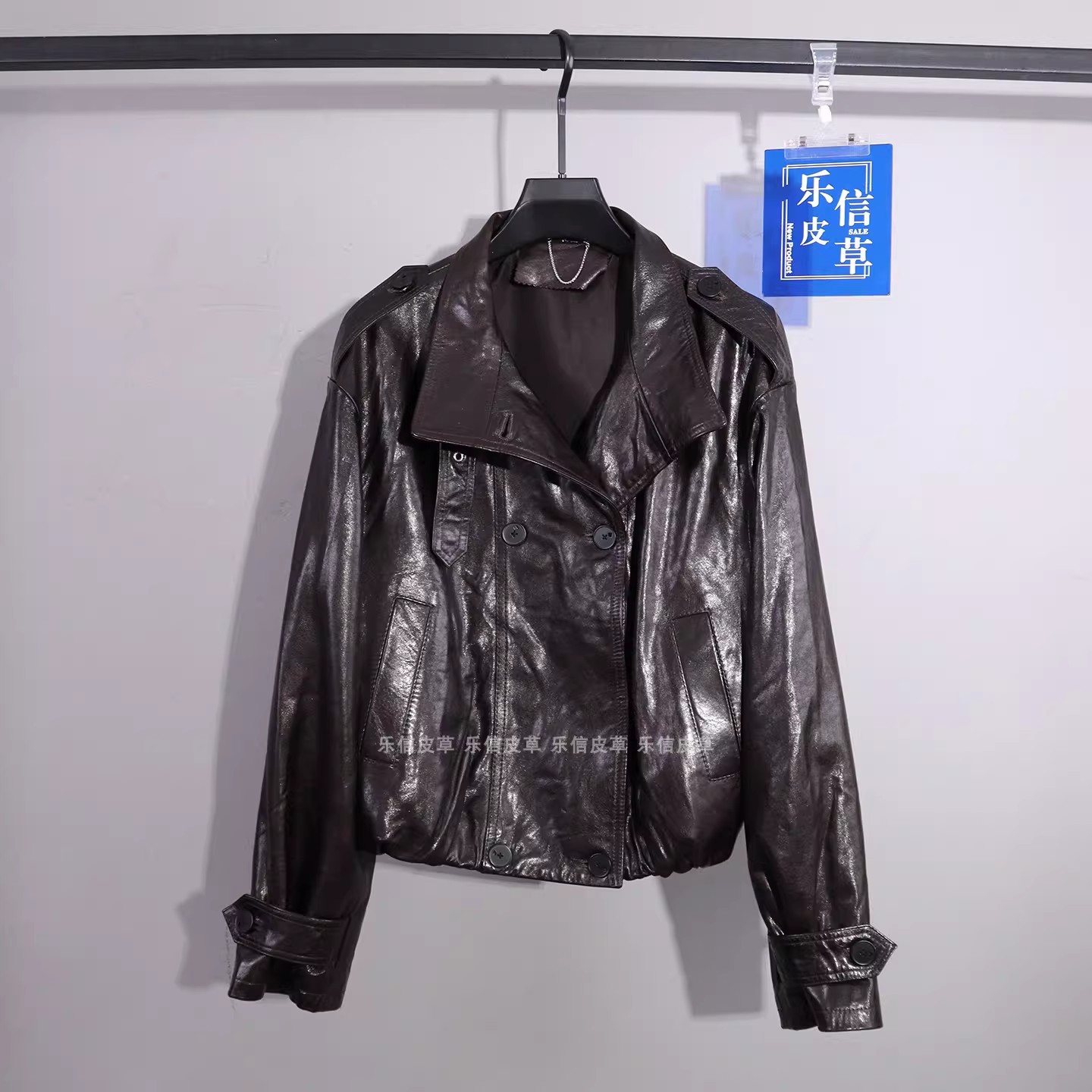 绵羊皮新款真皮皮衣短款夹克