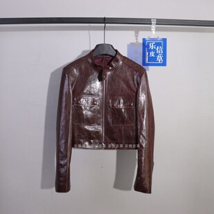 高级感新款 百搭气质皮衣 真皮皮衣女绵羊皮机车服皮夹克外套时尚