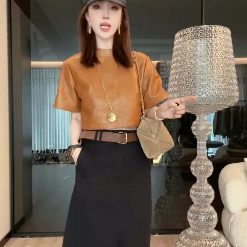 秋季轻熟风短款皮衣女显瘦百搭