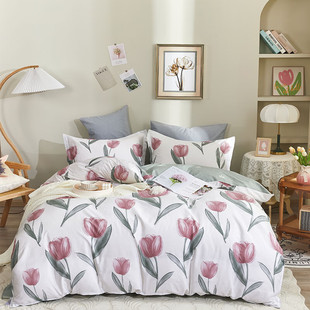 杉杉家纺悦家纯棉四件套全棉被套2.0米床单QFS-18815活动礼品定制