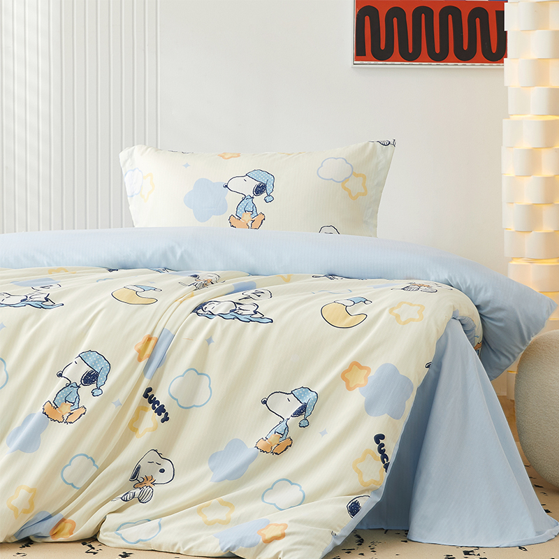 史努比全棉三件套四件套件礼盒装