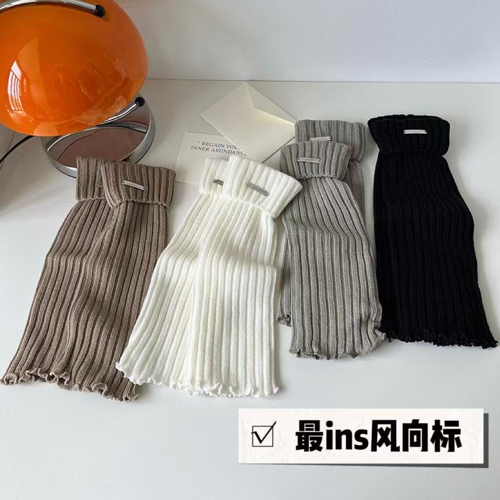 秋冬宽松定制堆堆袜女儿童套日系金属百搭保暖针织鞋套2025新款