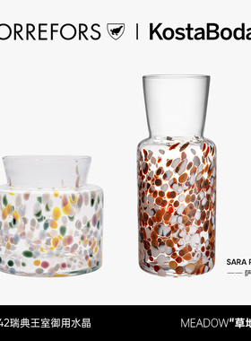 KOSTA BODA水晶玻璃Meadow插花瓶北欧家居简约Orrefors客厅摆件