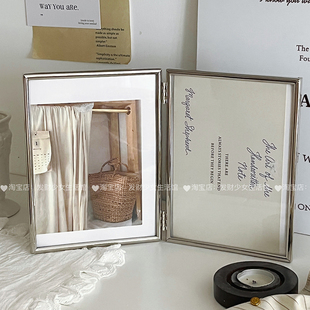 相框摆台摆件ins风小众高级感桌面装饰金属摆设卧室床头装饰画框
