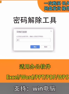 Word文档密码破除Excel表格解密工具PPT/PDF/Wps文件密码解除软件
