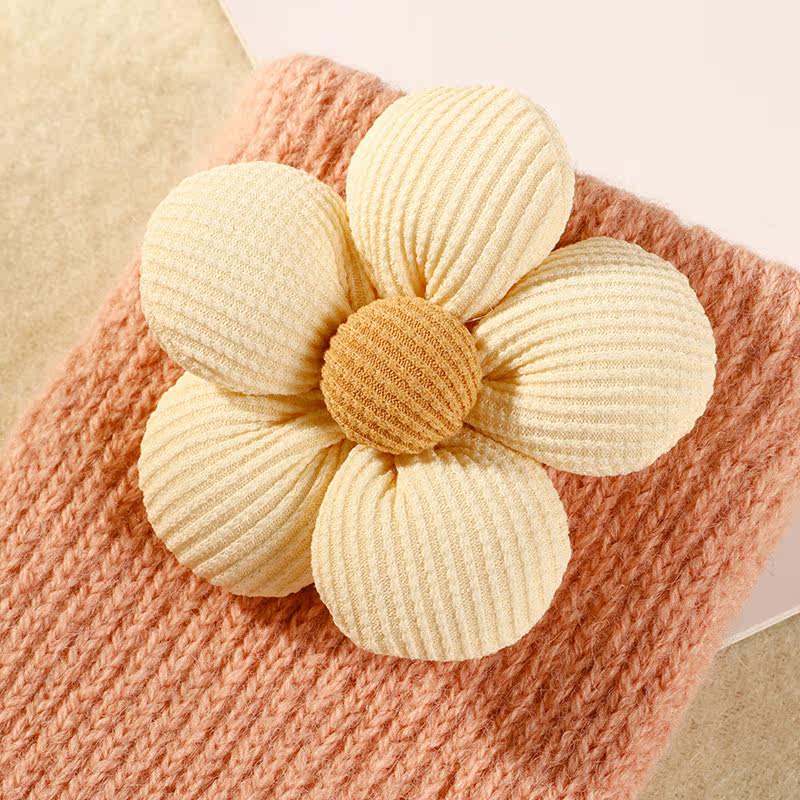 AUTUMN WARM KNIT CUTE LITTLE FLOWER INS GLOVES FEMALE WINTER STUDENT RIDING COLD TOUCH SCREEN WOOLEN GLOVES