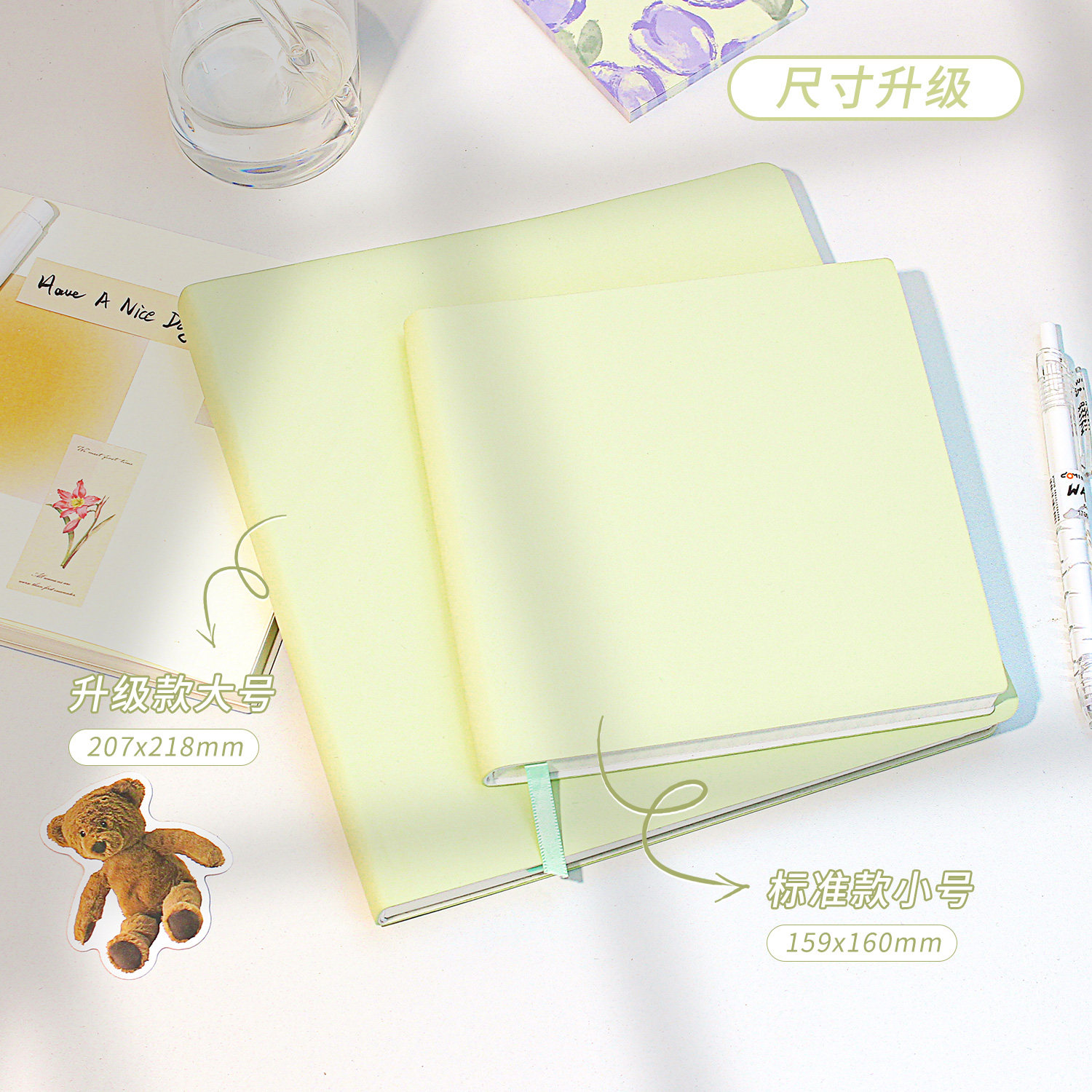 笔记本本子可平摊皮面方形本方方本学生考研小本子方便携带方格本手账本可平摊高颜值手摘本学生学习错题本