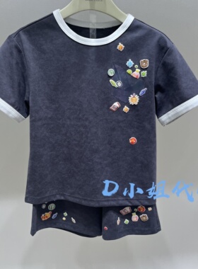 F1FCF2B21 mini peace太平鸟童装2025夏装新款男童休闲套装 499