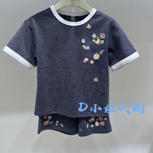 F1FCF2B21 mini peace太平鸟童装2025夏装新款男童休闲套装 499